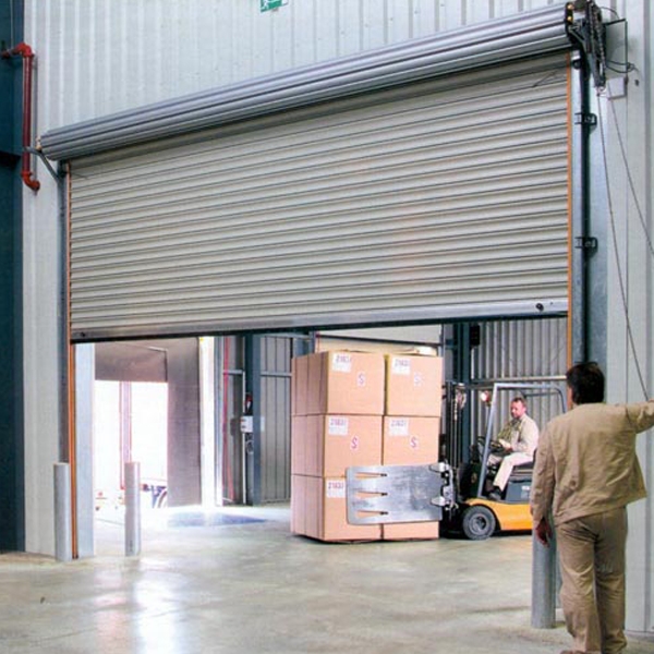 Example of a Chain-Operated Roller Shutter Door